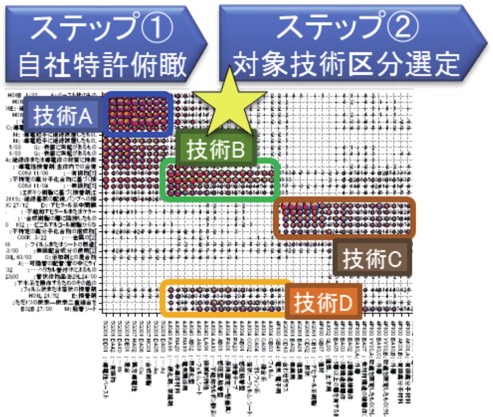 図19 特許ポートフォリオの視覚化と棚卸